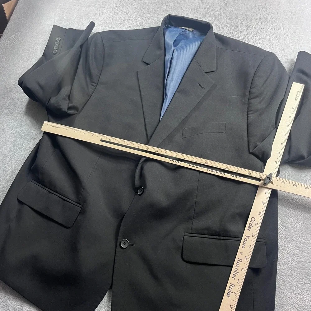 Oak Hill Perfect Fit by DXL Mens Black 2 Button Blazer‎ Suit Jacket Size 50 PR
